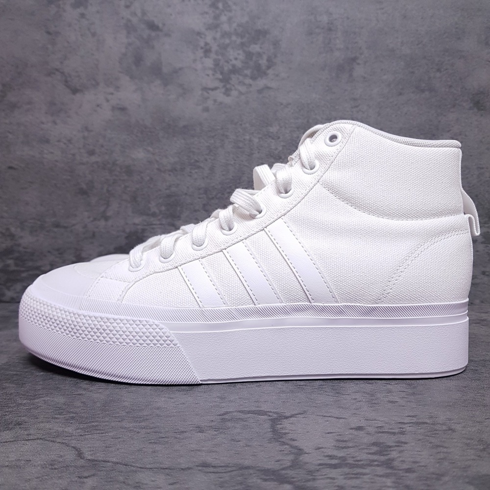 ADIDAS Bravada 2.0 Mid‎ Platform Sneaker Skateboarding Shoes Womens 9.5 White